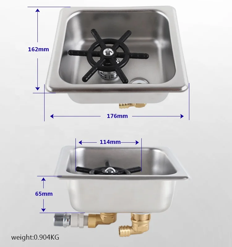 Maxsen Kitchen Manual Bar Glass Washer Stainless Steel Kitchen Sink with Glass Washer