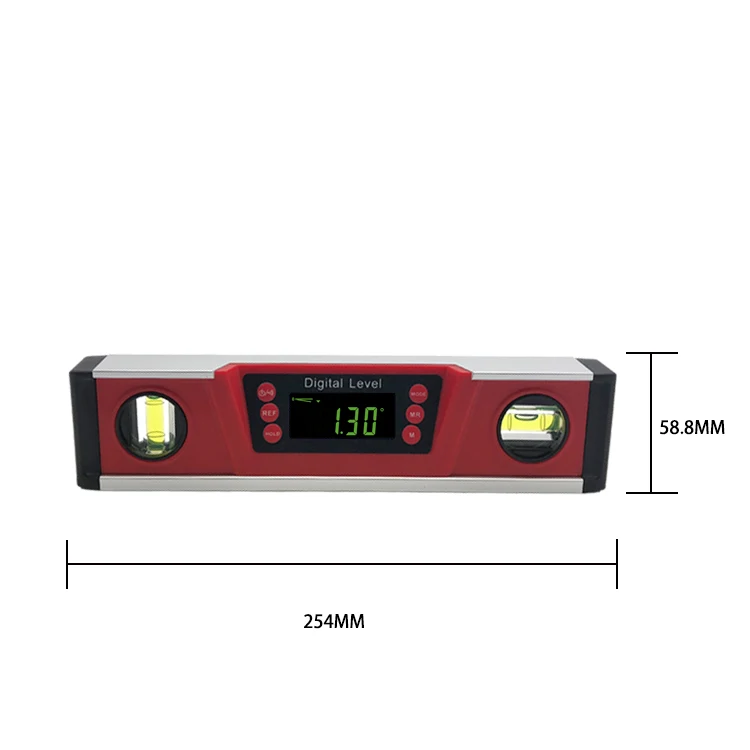 IP54 Dust & Water Resistance 10inch/254mm Angle Slope Meter Ruler LED Display Multi Angle Level Measuring Ruler Digital  Level
