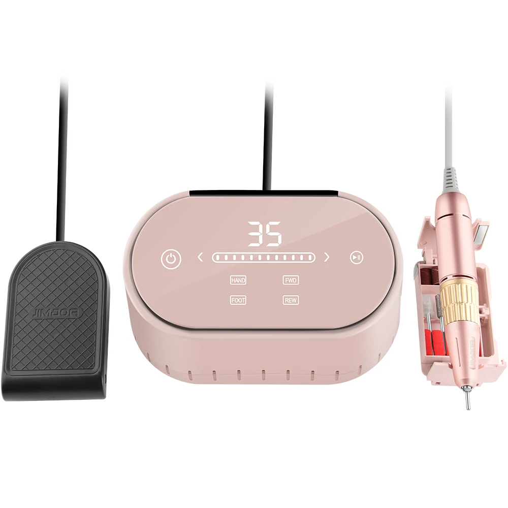 Nail Drill Machine Jimdoa 2024 Newest 35000Rpm Professional Electric Manicure Pedicure Drill Kit