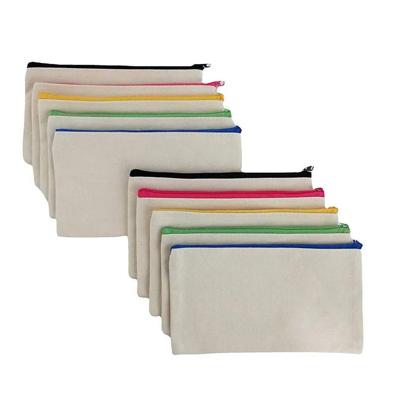 Оптовая продажа индивидуальные печатные канцелярские принадлежности для студентов сделай сам хлопковый холщовый пенал на молнии сумка ручек и карандашей