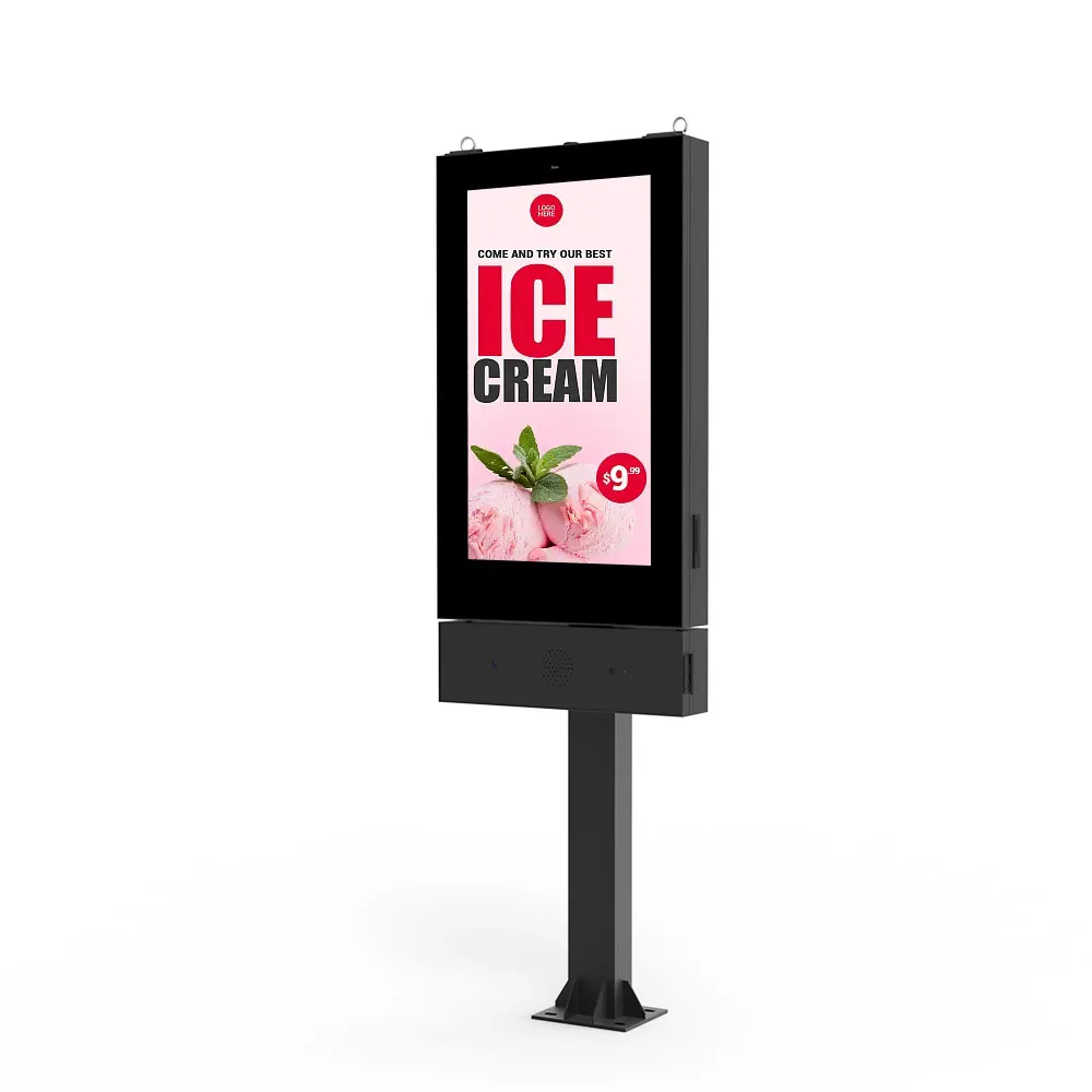 high brightness LCD monitor 55 inch Fast Food Restaurant Ordering System LCD Display Digital Drive Thru Menu Board