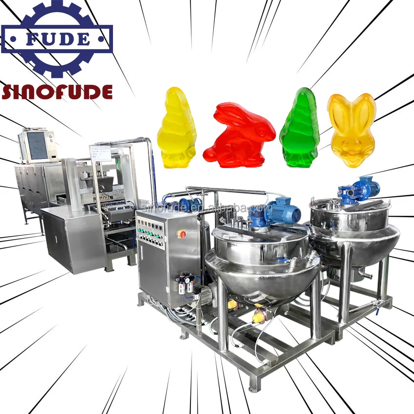 GUMMY Candy Equipment/Fully Automatic Candy Making Machine/Little Bear GUMMY Candy Making Machine ligne de production de bonbons