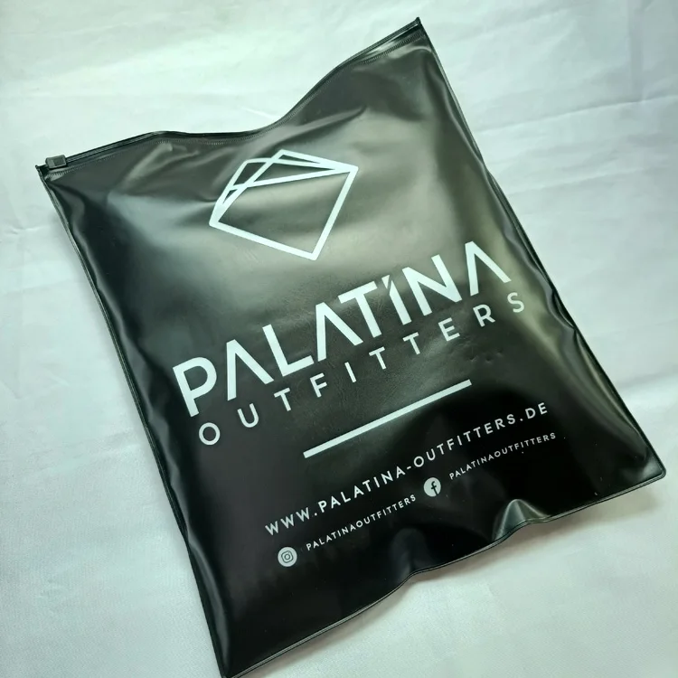 High Quality Custom Black PVC packaging Zip lock Bag ,Plastic clothing  Packaging Zipper Bag