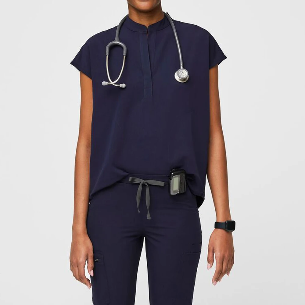 Classic Design Breathable Uniforms Scrubs Uniforms Sets  Mandarin collar Nurse Scrub Medical Scrubs Uniform Dentist