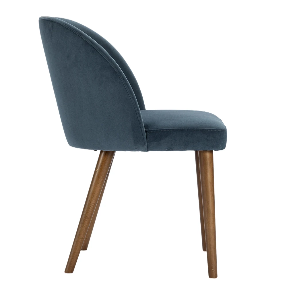 
ChangDe Simple style Blue Semicircular Back Solid Wood Chairs For Restaurants and Coffee Shop 