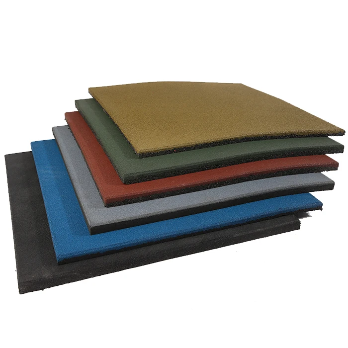 Safety Fadeless No smell rubber gym flooring gym shockproof rubber floor 15-20mm rubber flooring mat for indoor or playground