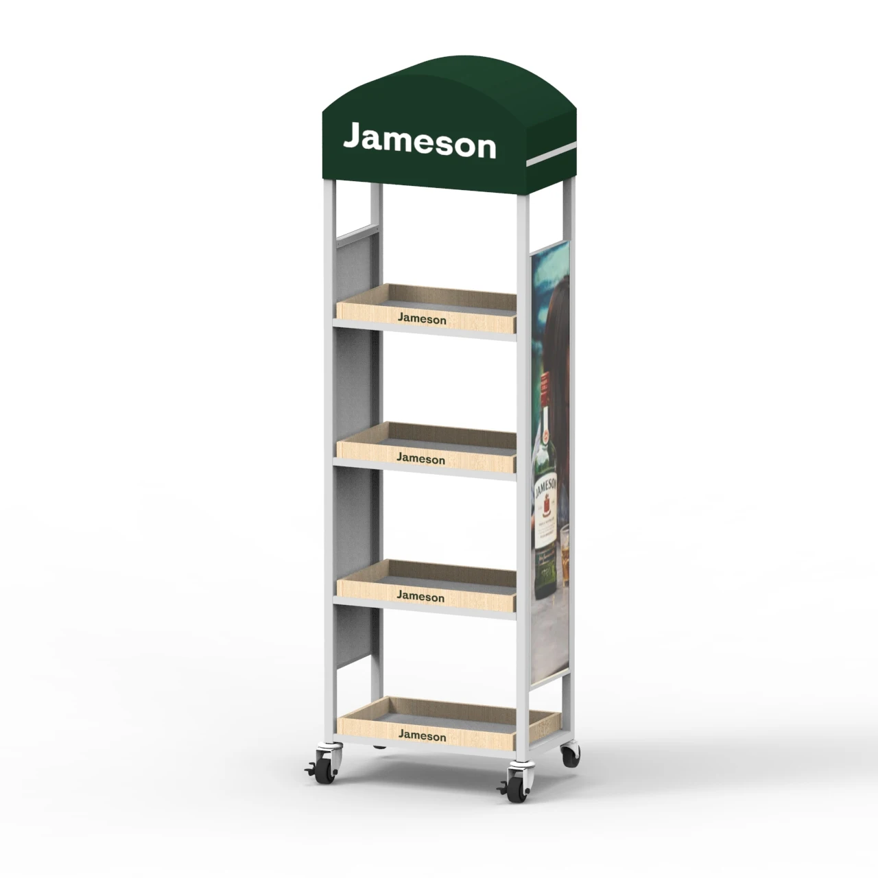 Hot Selling Modern Wooden Wine Display Shelf Floor Stand and Rack Customizable Logos for Store Display Stands