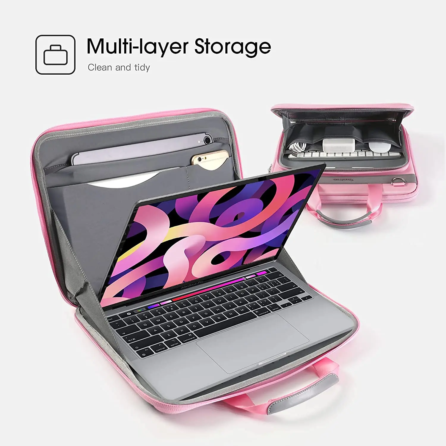 Patented Products Lightweight Laptop Carry On Bag Handle Bag for 13.3 Inch HP Dell Asus Notebook Slim Laptop Case