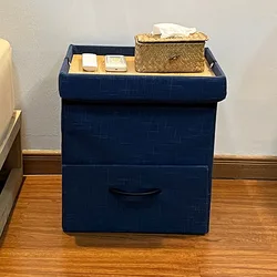 Factory Direct Furniture Mordernr   Foldable Storage Stool with Ottoman Wood Tray Drawer Type for Bedroom Hotel