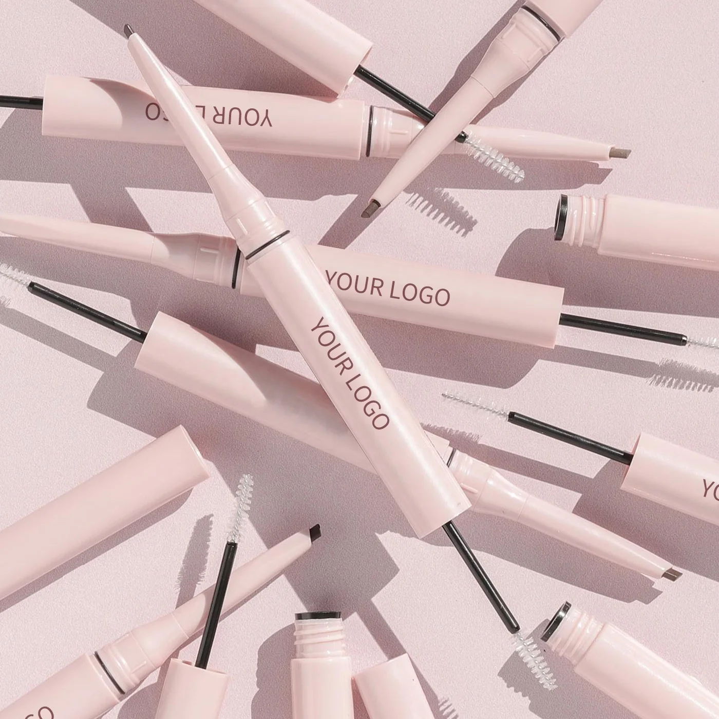 New Arrival 2 In 1 Eye Brow Pencil with Gel on The End Long-lasting Eyebrow Styling Sculpt Set Eye Brow Pencil and Brow Gel