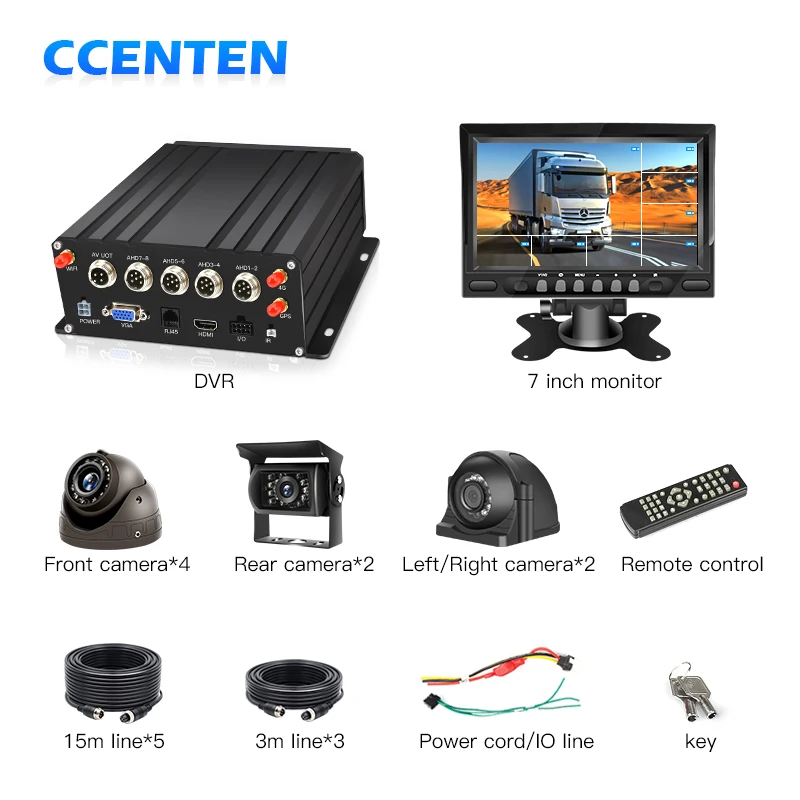 CCT Fleet Management Gps 4g Sd Mobile Dvr Truck Bus Vehicle Cctv Camera System