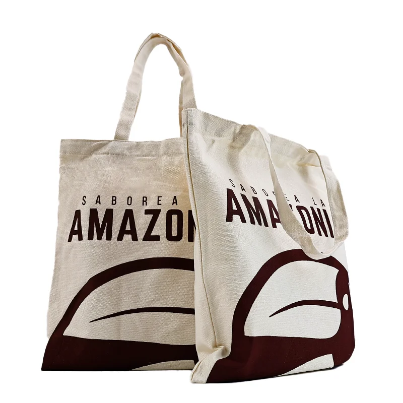 Custom size logo sublimation tote bags blank customizable Size solid color canvas tote bag cotton plain canvas shoulder bag min