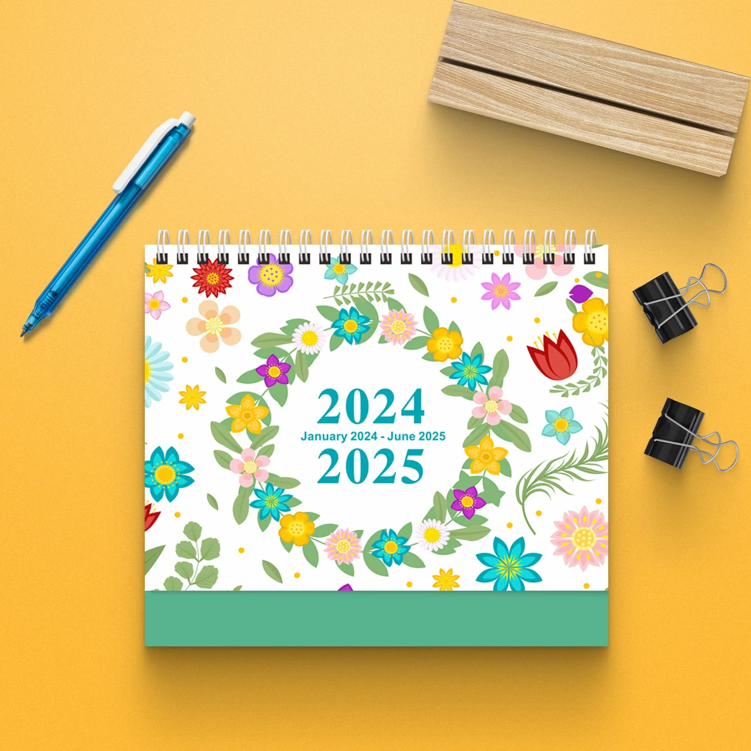 2025-2025 18 ежемесячных пользовательских Настольный календарь новый дизайн печати планировщик настольный