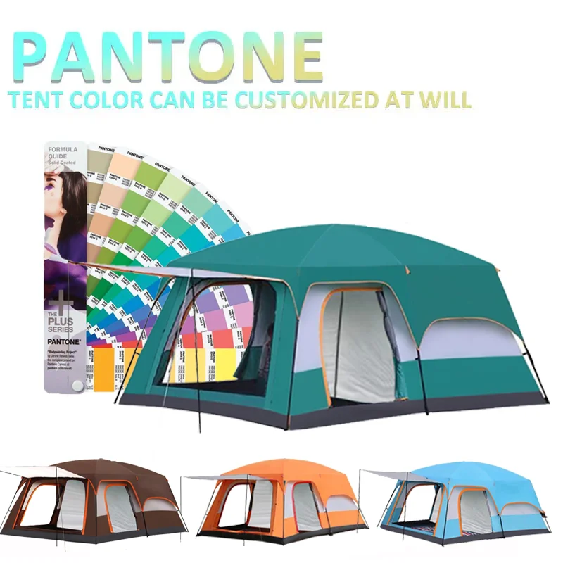 Custom Large Outdoor Fold Ultralight Tent Pop Up Glamping Camping Tent Luxury Camp Tent Waterproof With Bed