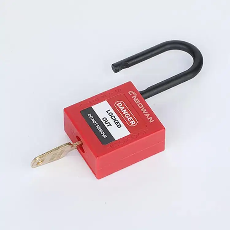 Unique Design ABS and hardened steel 6*25mm Insulation Abs Dust-proof Safety Padlock For Loto
