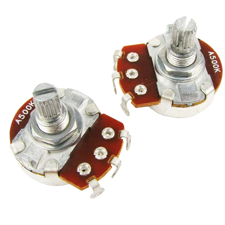 15mm 18mm Shaft Handle Audio Pots A500K B500K A250K B250K Guitar Potentiometer for Electric Guitar