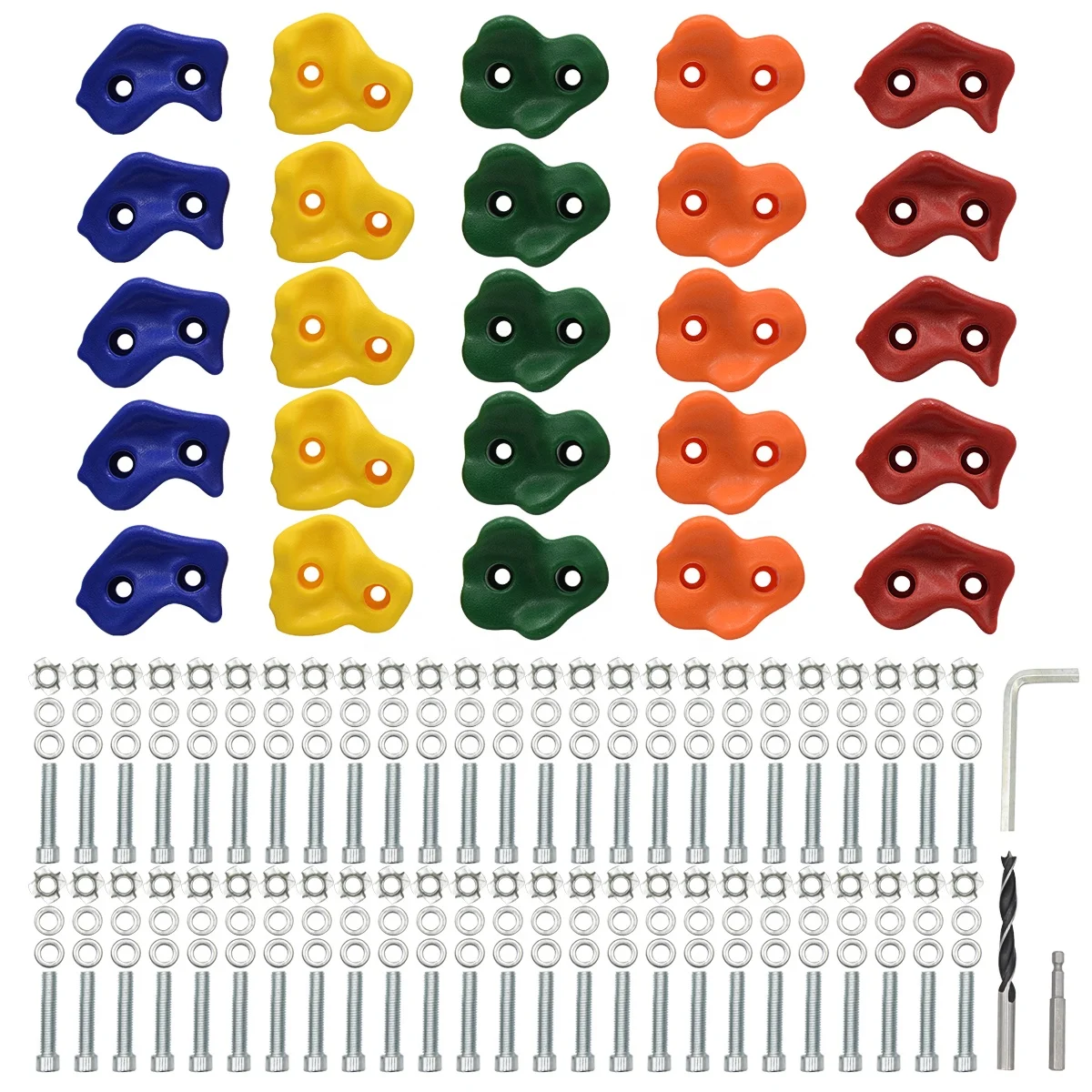 
Durable and secure kids climbing rocks indoor outdoor children climbing wall holds 