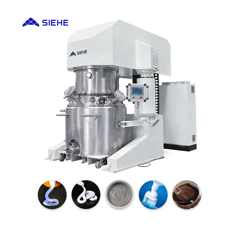 Planetary Vacuum Mixer Planetary Vacuum Powder Feeding Mixing Equipment Stainless Steel Powerful Double Planetary Mixer