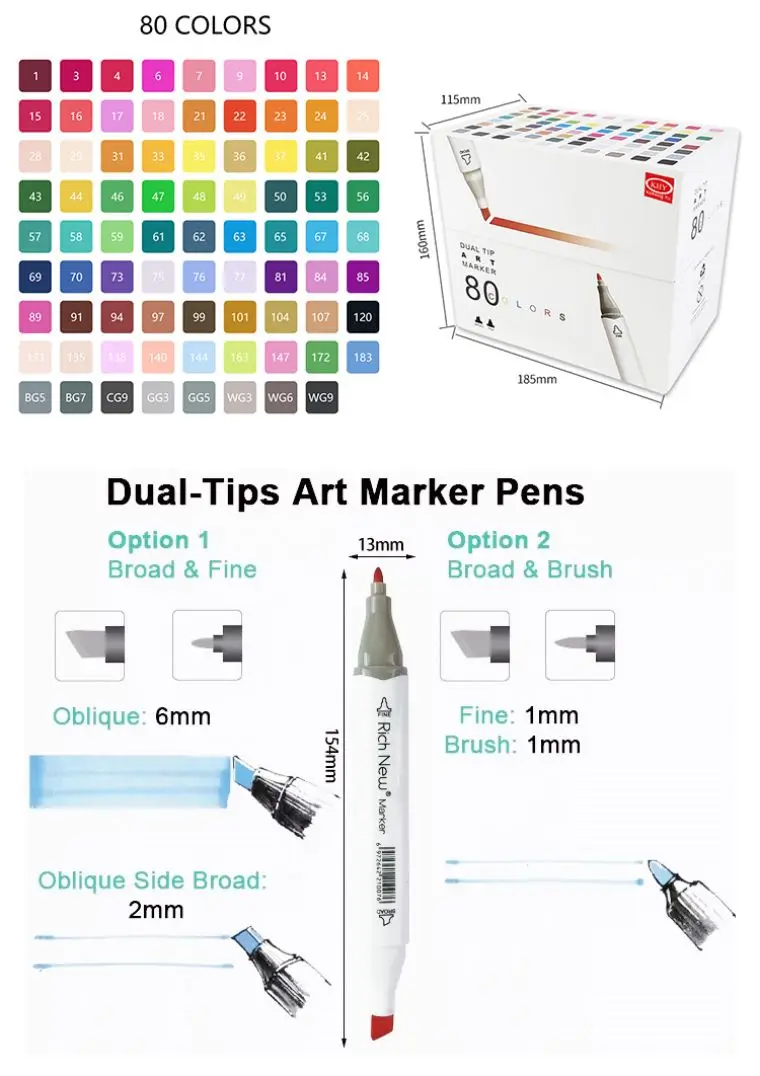 KHY Colors Pack алкоголь 168 204 206 320 262 маркеры двойные