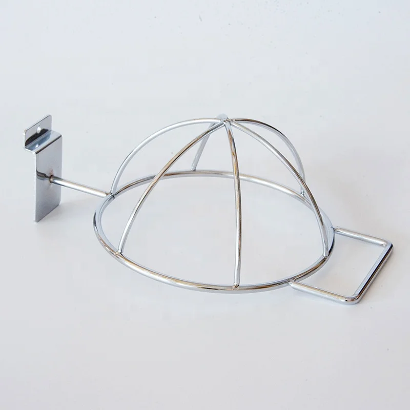 Железный хромированный металлический витринный стеллаж для