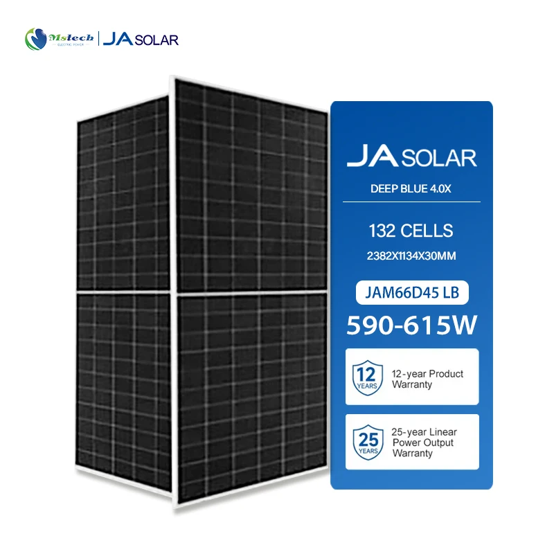 JA solar panel eu warehouse Cheap 590W 595W 600W 605W 610W 615W 600 Watt JA Solar Panel Manufacturers Price Solares Paneles
