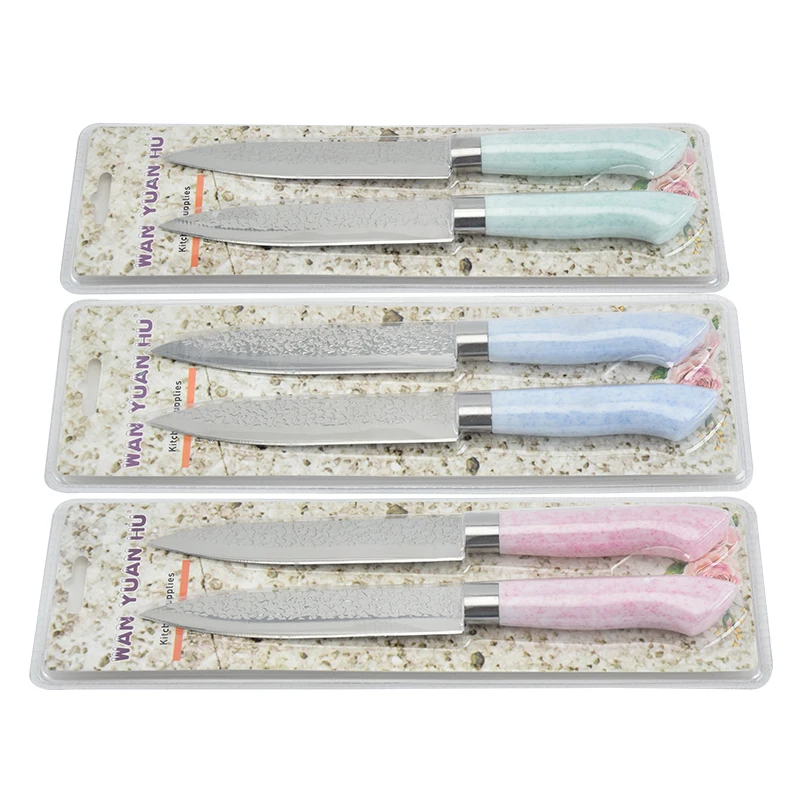 New Arrival Set of 2 Utility Knife Set Kitchen Vegetables Fruit Paring 5 inch Utility Knife Set with Sharp Blade