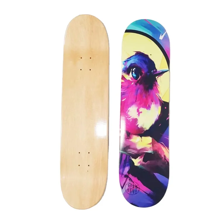 China Factory Standard 8' Full Canadian Maple Skate Board Deck with Custom Printing