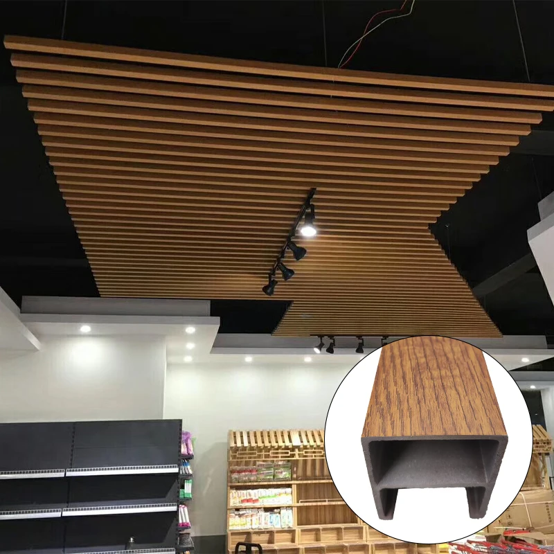 China Export Durable Excellent Quality Decoration Wpc Ceiling Fireproof Wpc Ceiling Panel