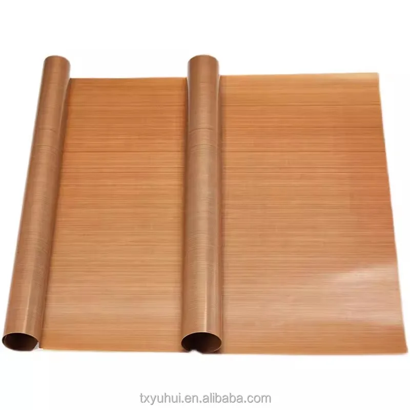 Food Grade Light Brown 0.08mm/0.13mm Non-Stick Teflonn PTFE Baking Sheet