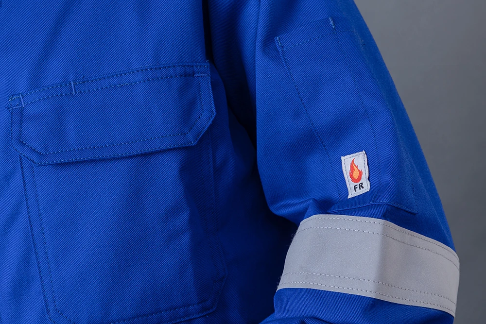 Cheap Welding Flame Retardant European Workwear Reflective EN ISO 11611 Royal Blue Protective Coverall
