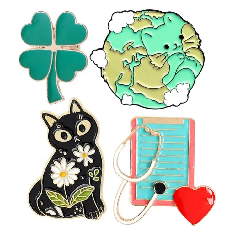 Free Logo Design Metal Hippie Pin Badge Manufacturing Promotion Medical Soft Brooch Enamel Lapel Pin