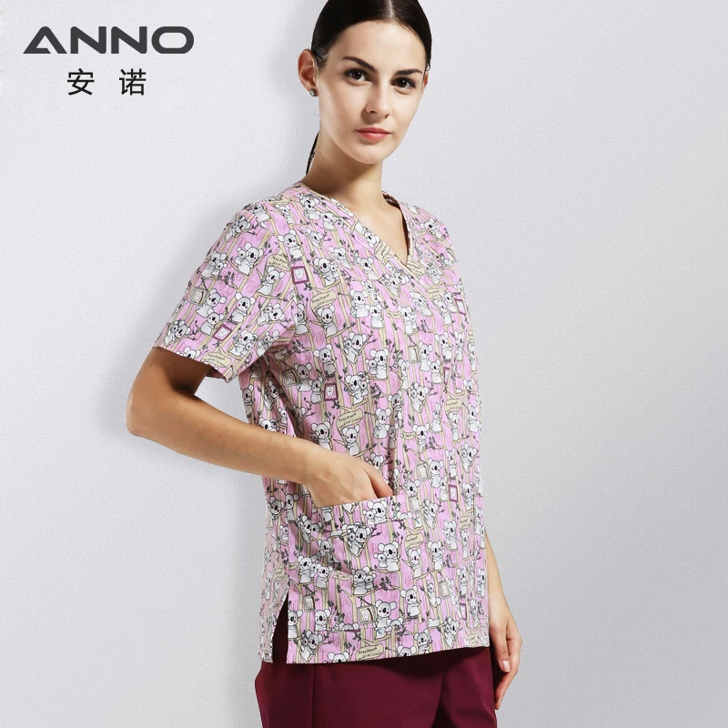 ANNO Scrubs China Made High Technology Clinic Doctor Breathable Soft Nurse Uniform Medical Scrubs philippines