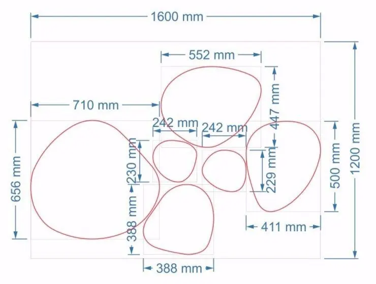 SPECIAL SHAPE OVER  DECORATIVE WALL MADE IN  VIETNAM