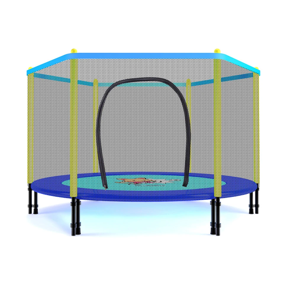 Top Recommended Soft Spring Trampoline with Safety Net and Ladder and Trampoline Fabric Heavy Duty Mat