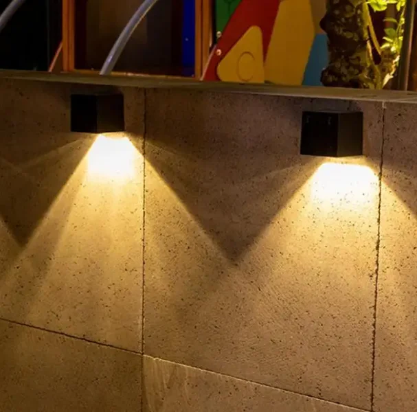 Новый Солнечный окружающий настенный светильник уличный внутренний дворик садовый заборник Сельский бытовой квадрат