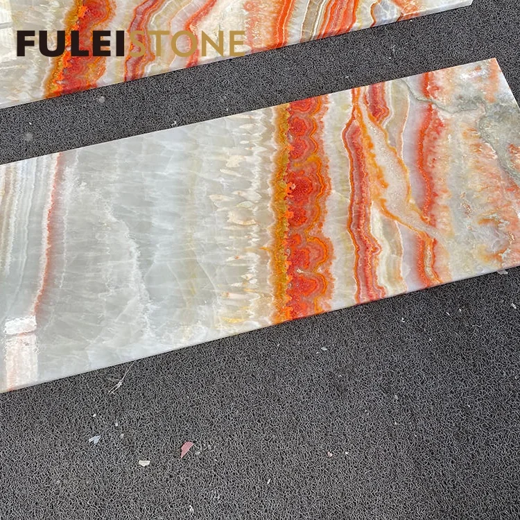 Villa Project size Rainbow Onyx cut to size for wall