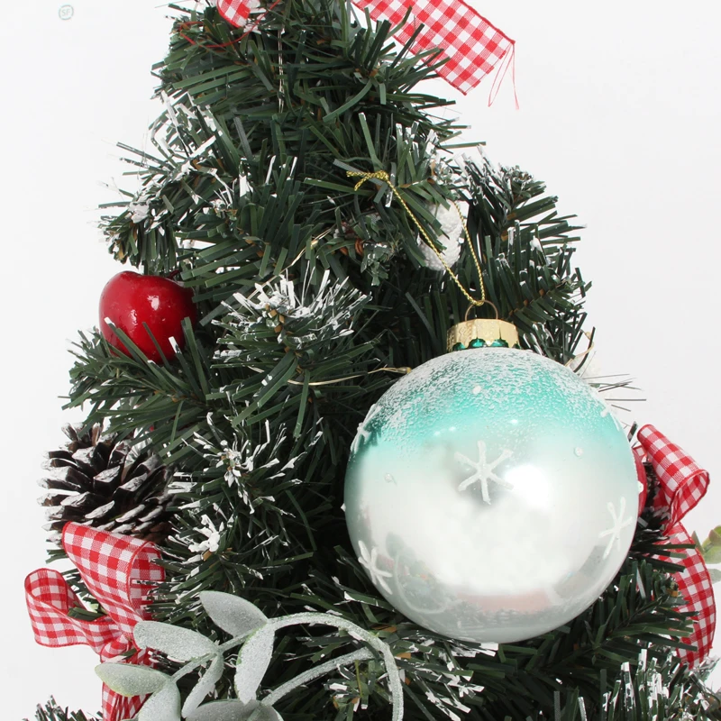 Christmas  Gifts Glass Ball With Christmas Snow Indoor Decoration