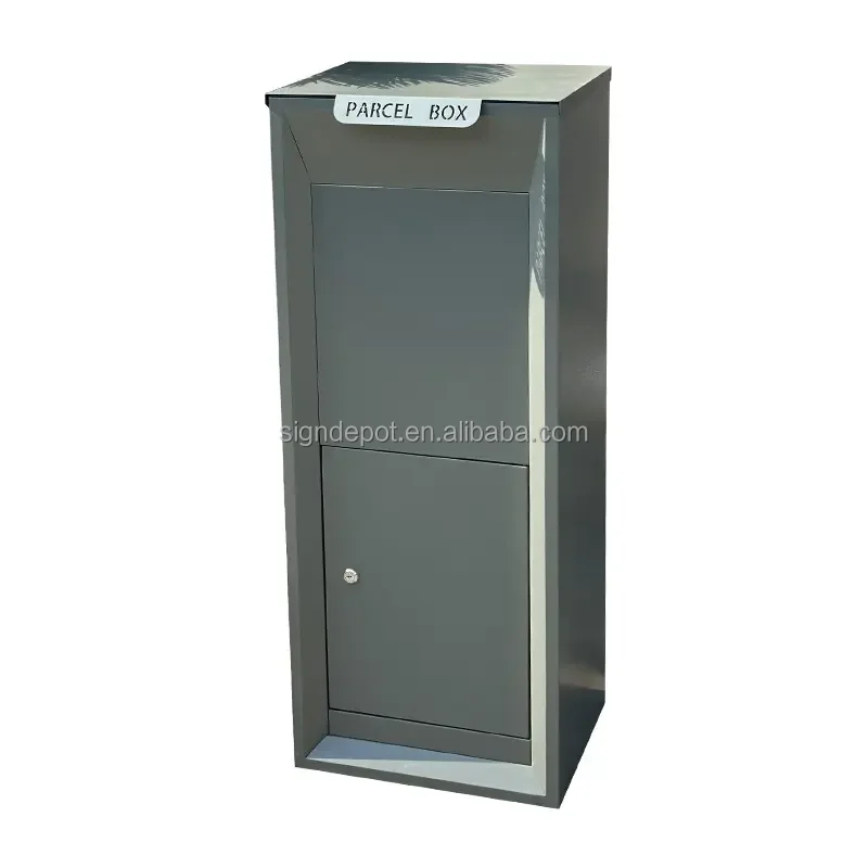 Outside home large package waterproof metal steel letter mail mailbox post wall mount outdoor smart parcel delivery drop box