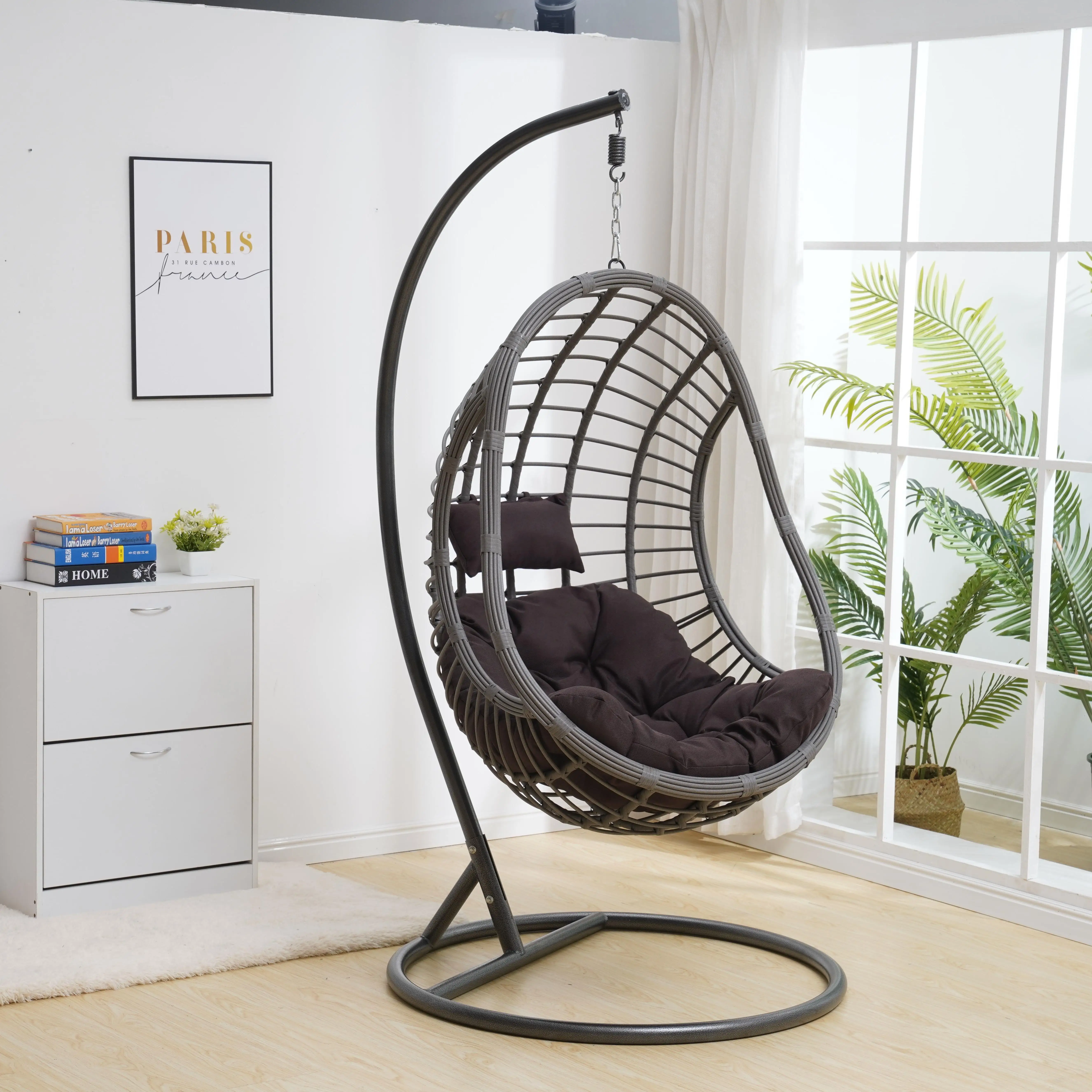 Most Selling Modern Antique Hanging Patio Baby Swing Chair Egg Hanging Chair For Bedroom