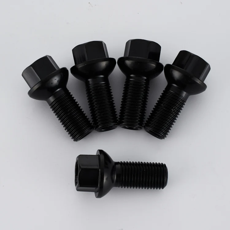 Заводская горячая Распродажа M14 * 1,5 легированная сталь черная Шестигранная головка OEM A0009908307 противоугонные болты детали дорожного движения Автомобильные Колесные Болты