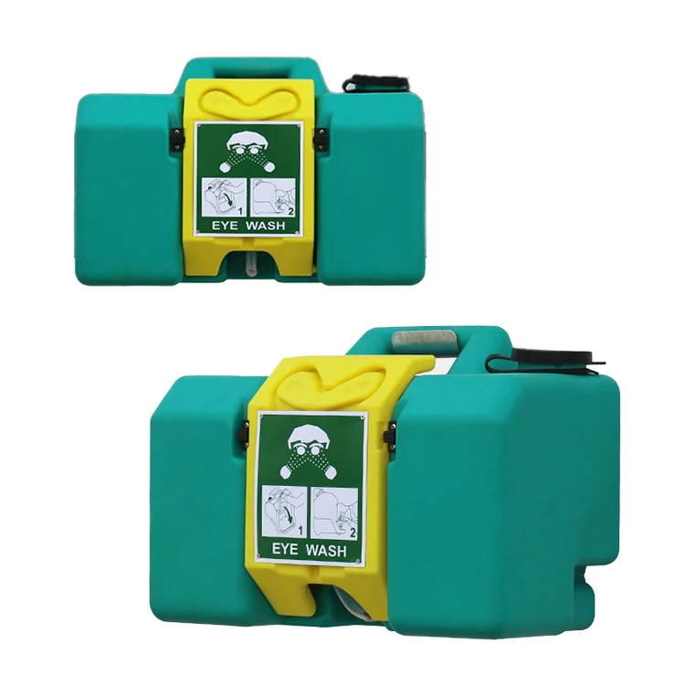 Portable 8-16 Gallon Wall-Mounted Emergency Shower and Eyewash Station PC Plastic Frame for Eye Protection