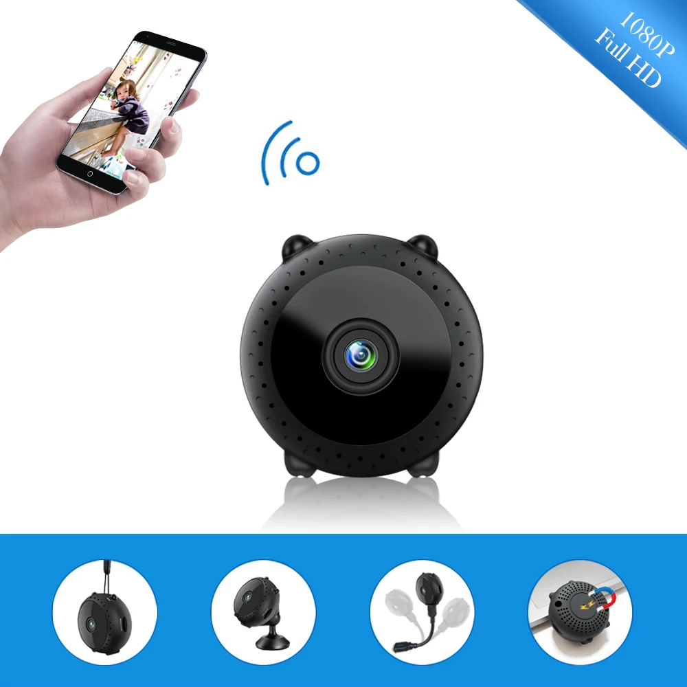 Wireless CCTV   Battery Powered Magnetic Hidden Wifi Mini  HD Camera