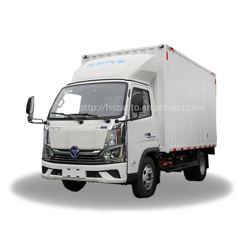 Дешевая цена Foton Aoling Zhilan EM 63 75 кВт 123 33 кВтч одиночная батарейка 4x2 электрические Подержанные фургоны бокс-грузовики