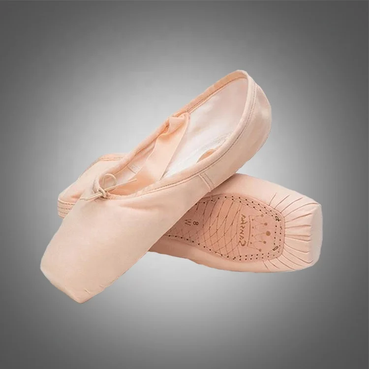 S5113 Professional canvas Ballet Dance Pointe Toe Shoes With Suede Toe  ballet shoes Flat Wholesale Cheap ballet lesson shoes