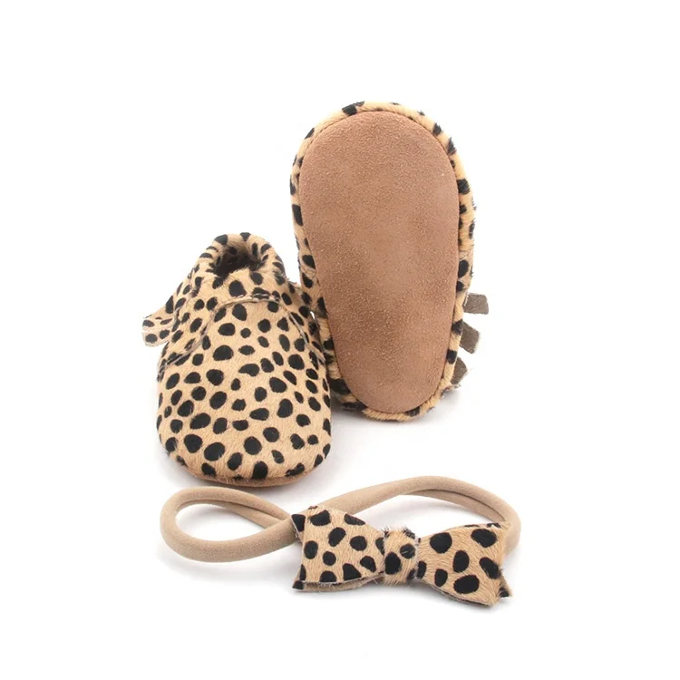 Custom Pattern Cute Hair Bands Baby Fringe Shoes Moccasins