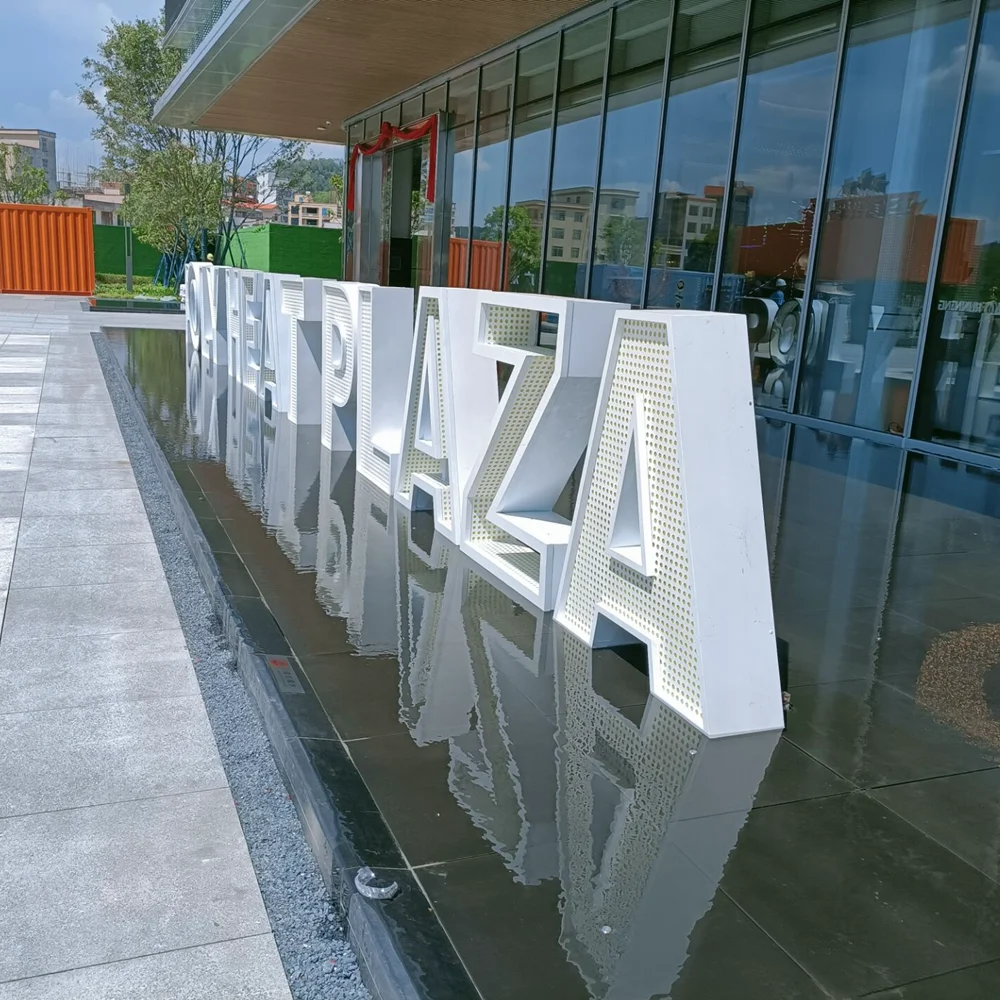 
Wholesale Customized Outdoor Large LED Letters Open Face Channel Letters Monument Signs external illuminated building signs 