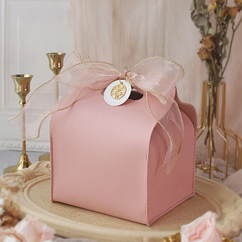 Wholesale bridesmaid gift bag wedding candy box wedding handbag convenient guest carry bag