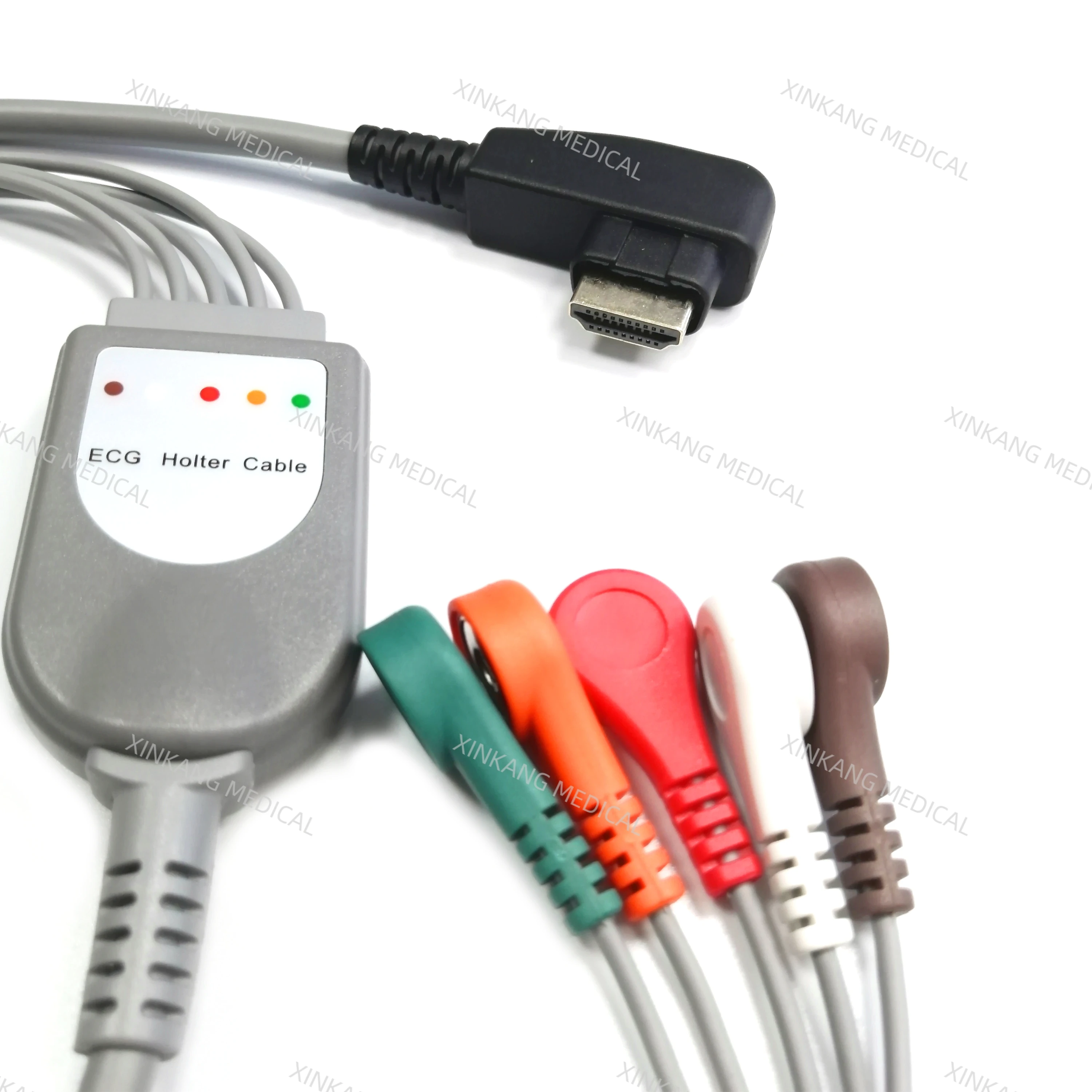 DMS Holter Cable Medical Devices Spo2 CE Guangdong Lancing Device Medical Accessories Grey Medical Materials & Accessories TPU
