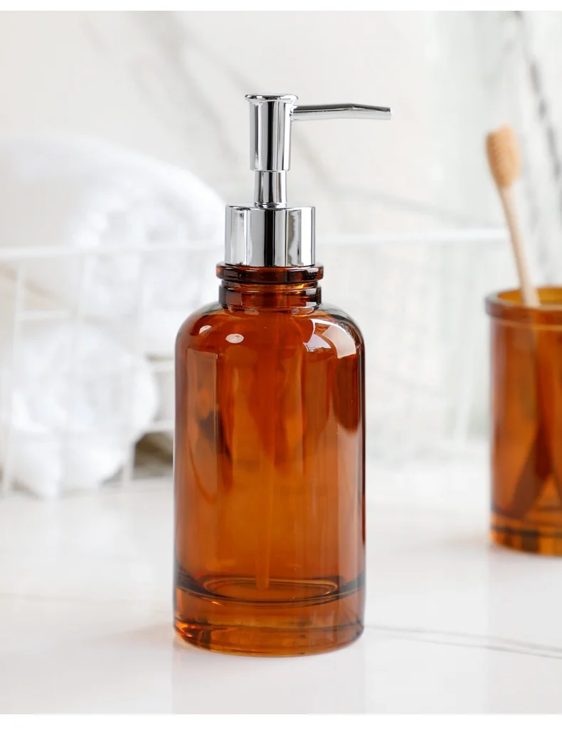 Hot Sale  Luxury Four-piece Glass Bathroom Accessories Set