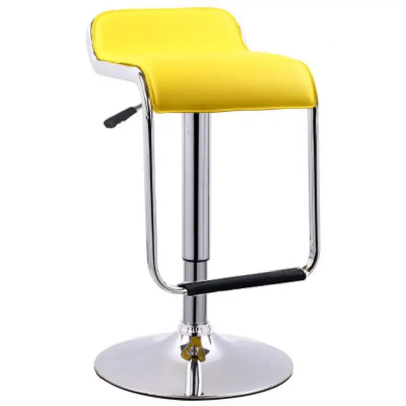 High Quality Low Price Modern Design Kitchen Bar Stool PU Leather Swivel Bar Chairs Without Back For Restaurant and Bars